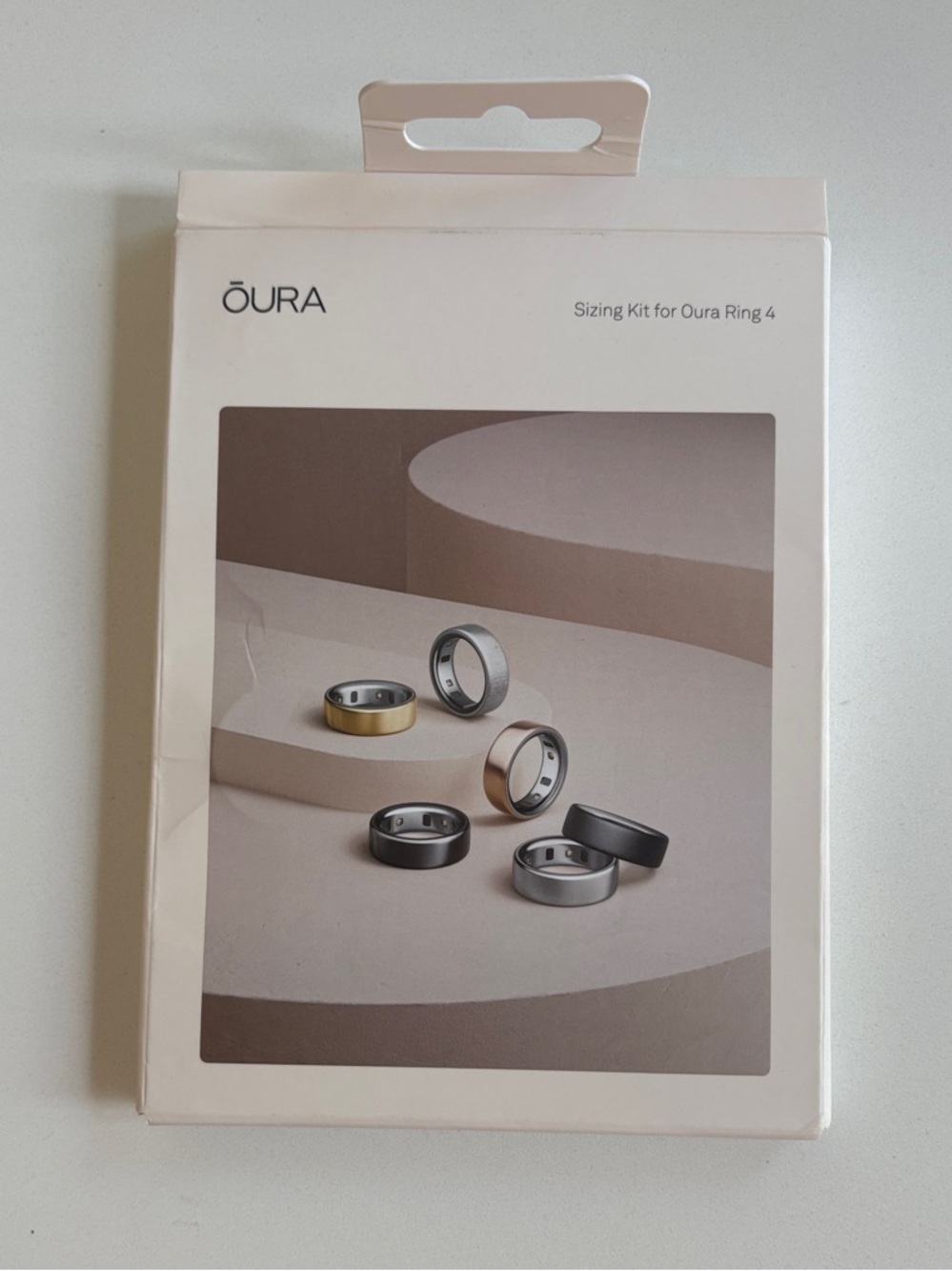 Oura Ring Sizing Kit — Gray, Cream & Silver